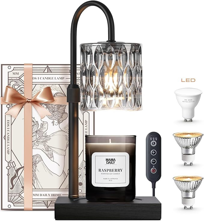 Mama Daily 2-in-1 Candle Warmer Lamp&LED Desk Lamp Set W/Dimmable 3 Bulb,Wax Melt Warmer for Smal... | Amazon (US)