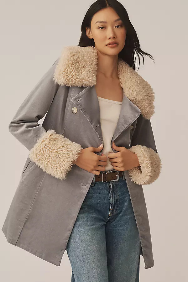 Faux-Fur Collar Coat Jacket | Anthropologie (US)