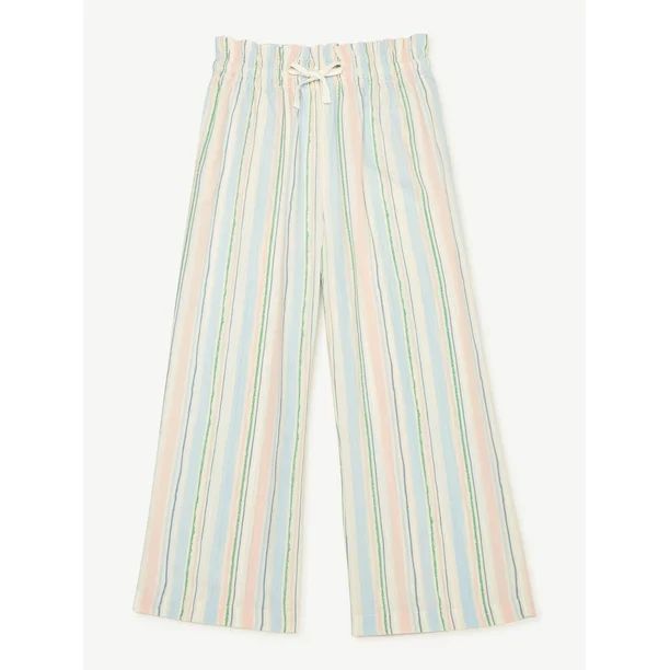 Free Assembly Girls Pull On Wide Leg Beach Pants, Sizes 4-18 - Walmart.com | Walmart (US)