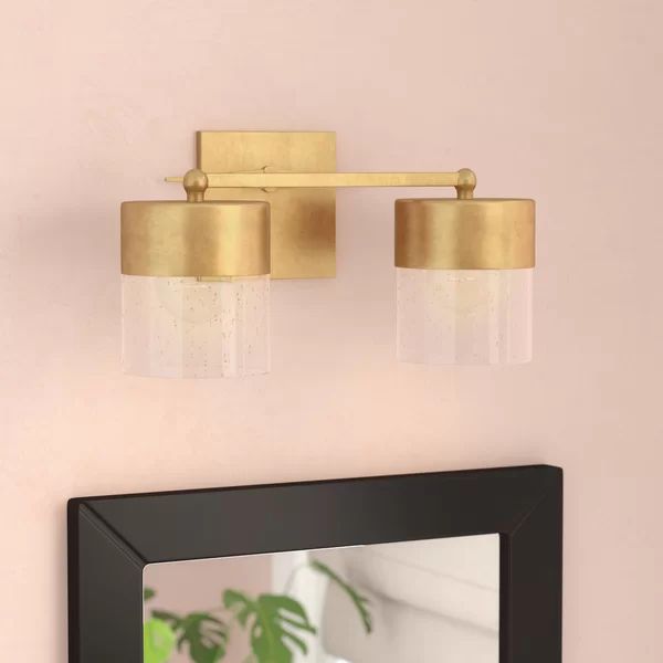 Ozella 2-Light Dimmable LED Capital Gold Vanity Light | Wayfair North America