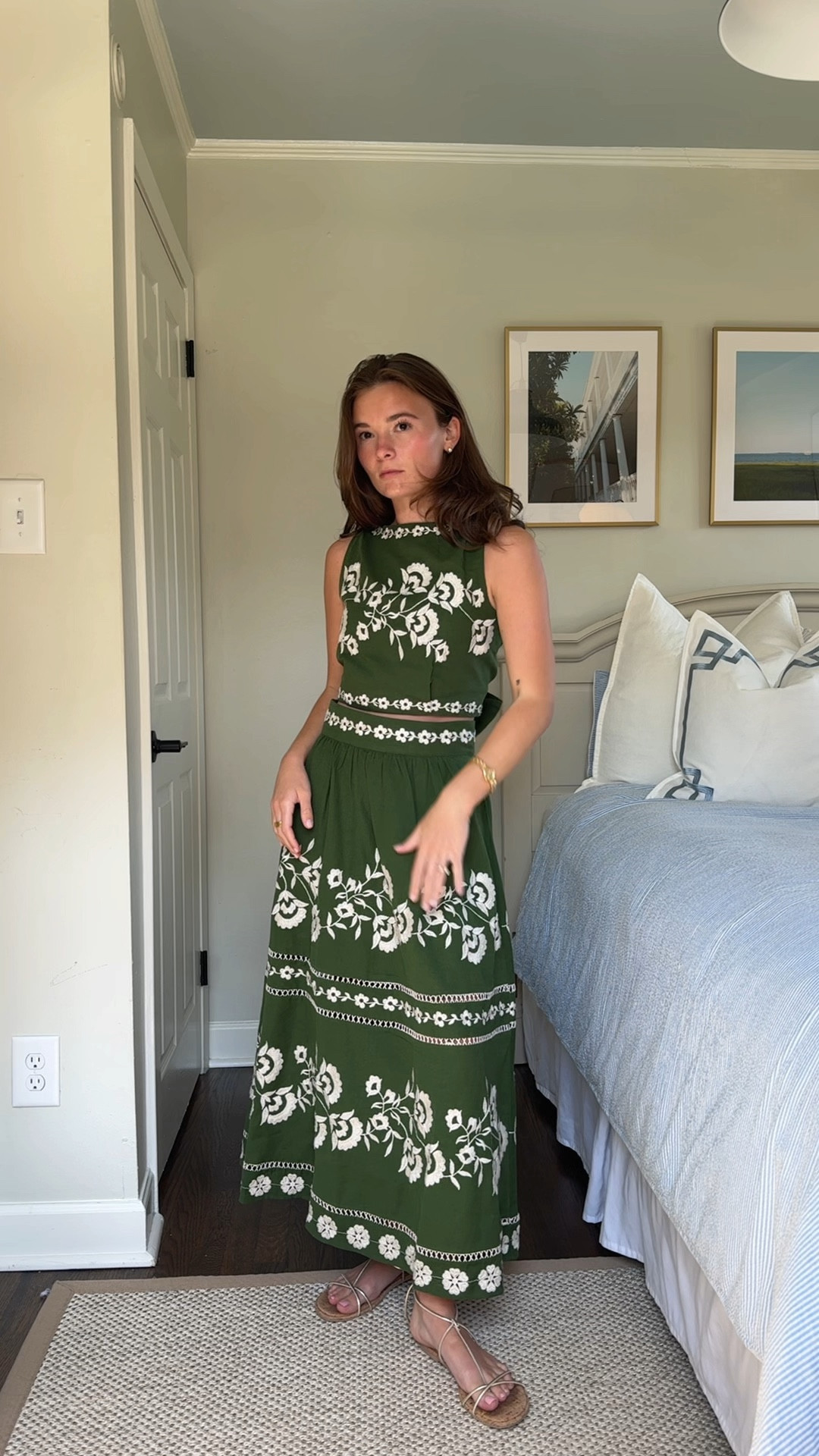 Love love this set! True to size - I’m an xs/2 and 5’2” #springstyle #springoutfit #skirtset #midiskirt #linenset #springbreakoutfit #springdress 

#LTKootd