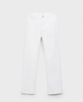 Mango Women's Matilda Medium-Rise Straight-Fit Jeans - Macy's | Macy's