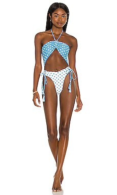Camila Coelho Andressa One Piece in Blue Dot from Revolve.com | Revolve Clothing (Global)
