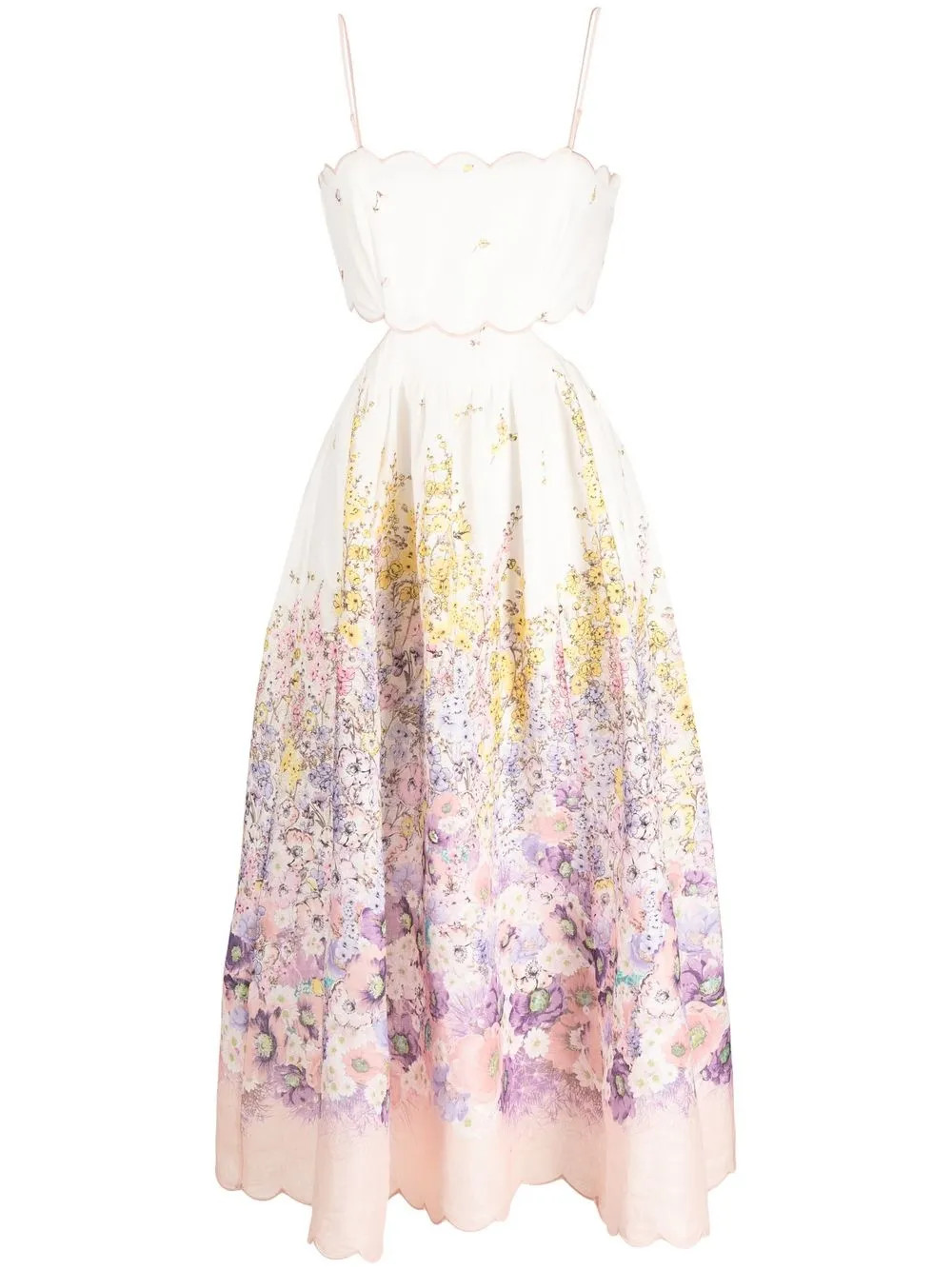 floral-print lace-up dress | Farfetch Global