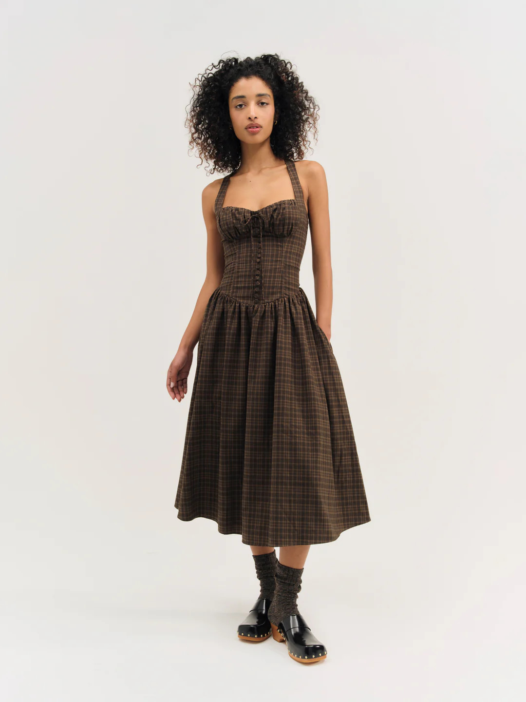 University Plaid Midi Dress | For Love & Lemons