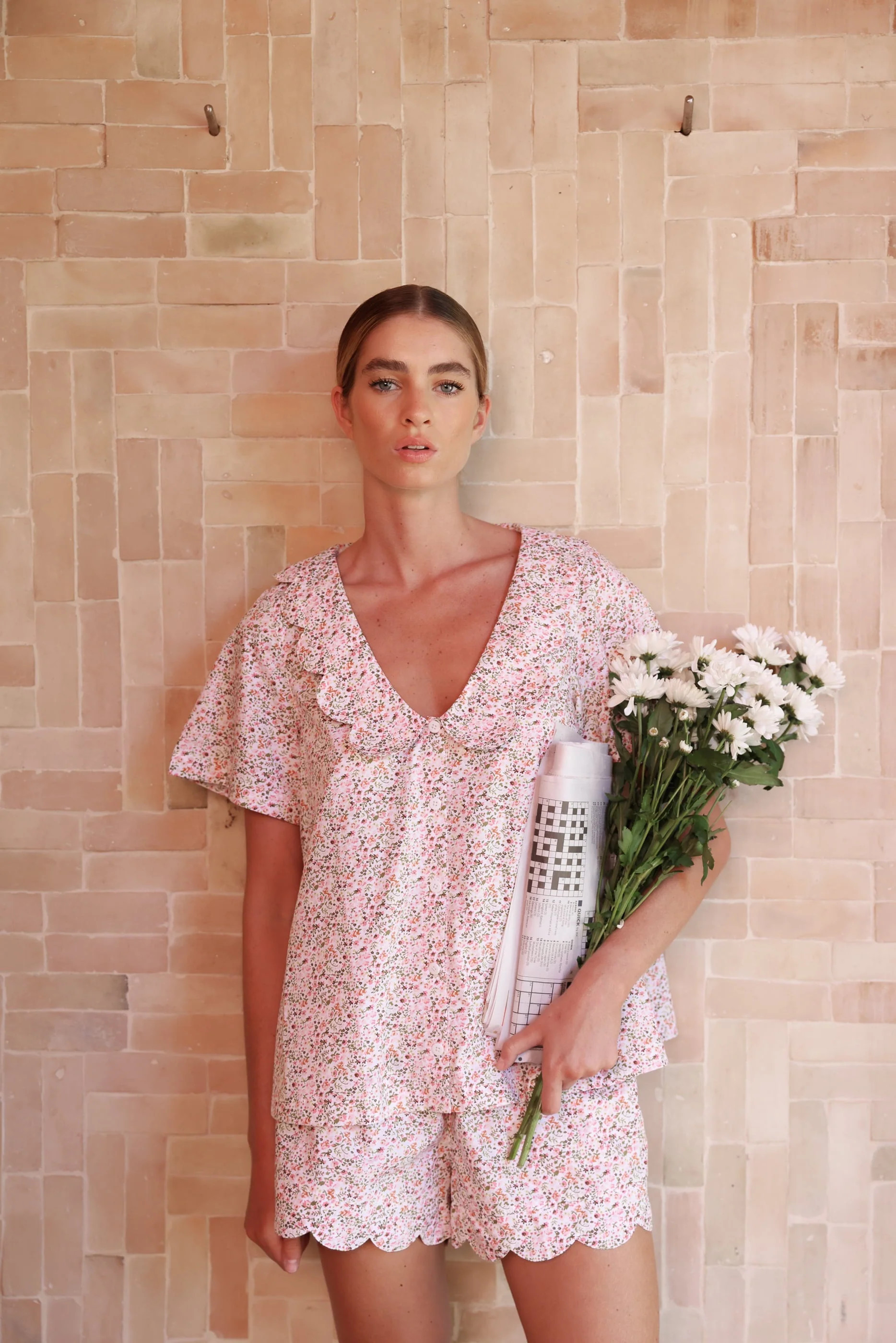 Penelope Sleep Set - Floret Pink | Piyama US
