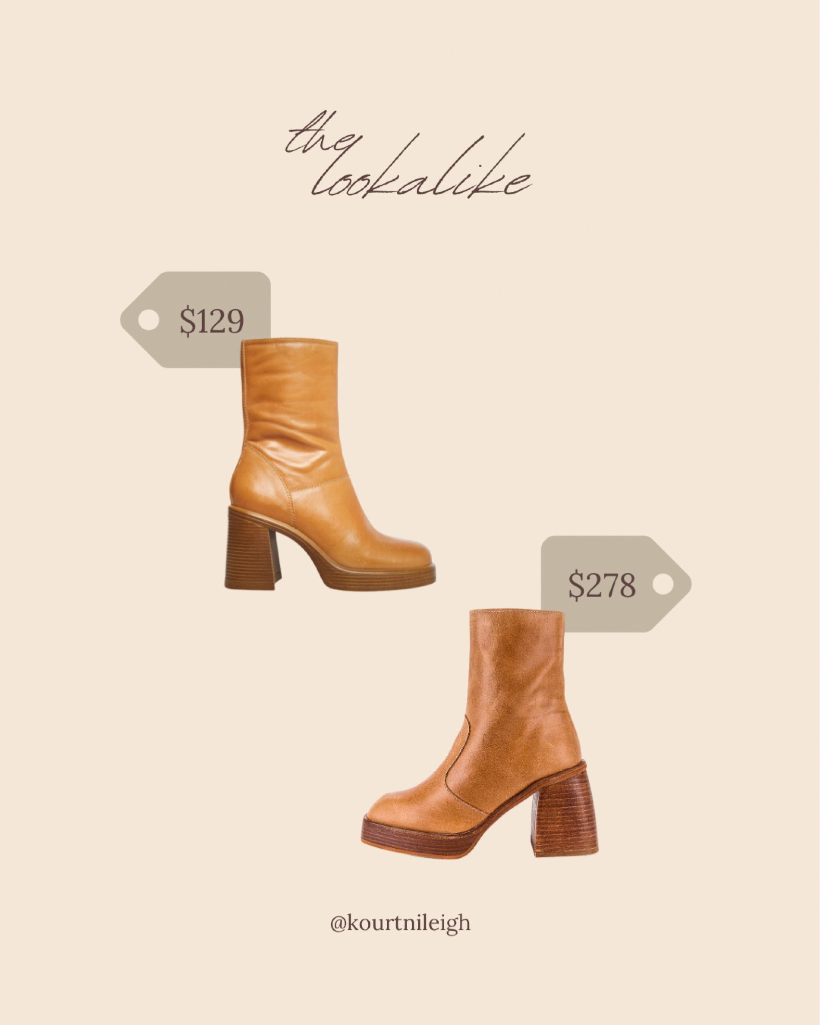 The Lookalike! How cute are these Platform Ankle Boots. I recently purchased the OG and found an almost identical pair for $129, a fraction of the cost! Perfect for the colder months. 

#LTKfit #LTKSeasonal #LTKHoliday