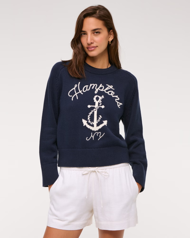 The A&F Madeline Salty Crew Sweater | Abercrombie & Fitch (US)