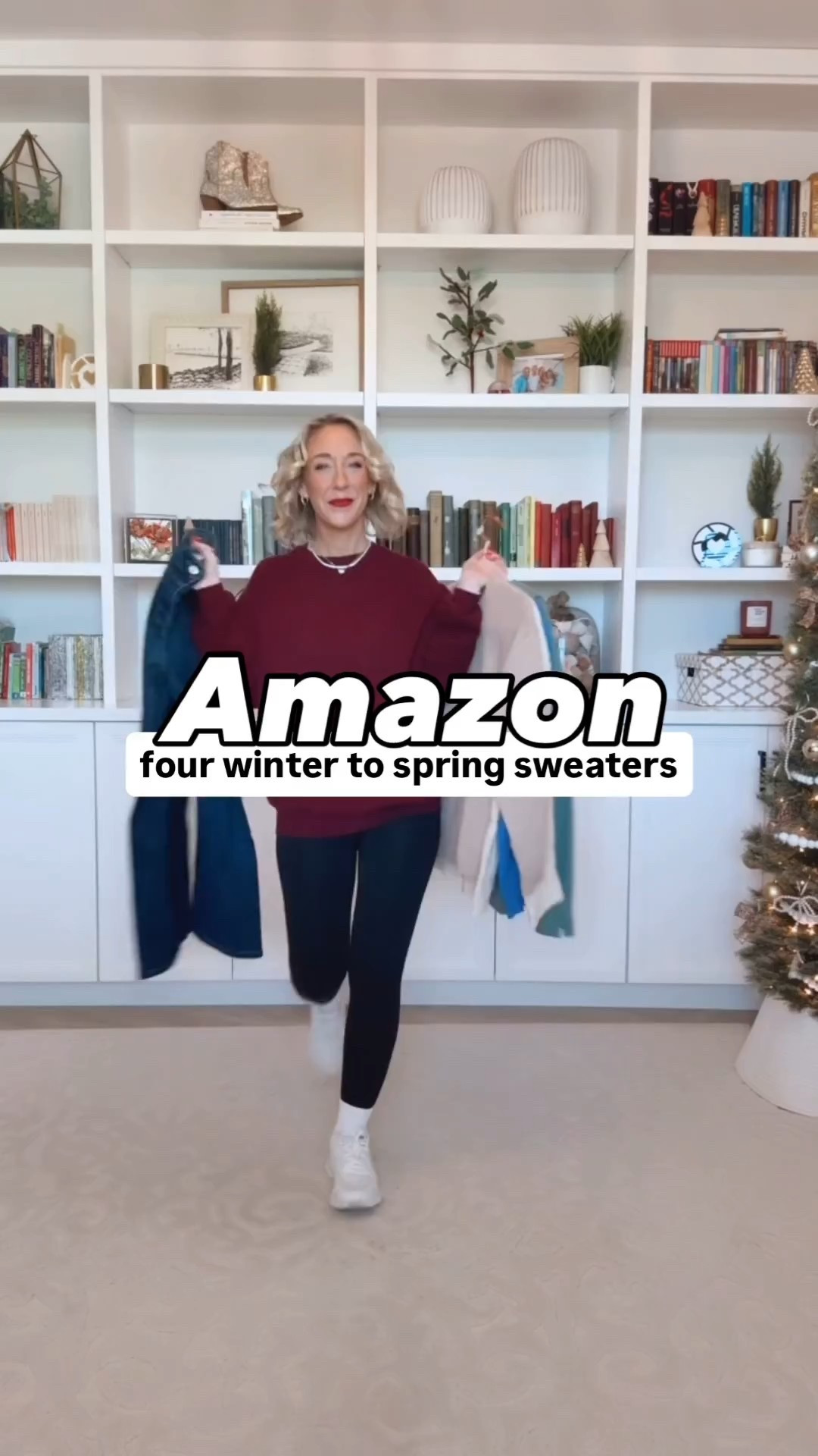 Amazon - sweaters to take you from winter to spring * Oversized Crewneck Sweater - size Small. Burgundy. * Black Leggings - size small. * Sneakers - tts. 1. Quarter Zip Pullover Sweater - size small. 6 colors. 2. Adjustable Waist High Waisted Wide Leg Jeans - size small. 5 washes (mine is the Dark Blue). 3. Cotton Crew Neck Sweater - size small. 4 colors. 4. Embroidered Floral Crew Neck Sweater - size small. 2 colors. 5. Chunky Knit Cardigan - size small. 5 colors. * Ankle boots - tts.

#LTKFindsUnder50#LTKSeasonal#LTKOver40 

 