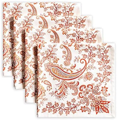Maison d' Hermine Cachemire 100% Cotton Soft and Comfortable Set of 4 Napkins Perfect for Family Din | Amazon (US)