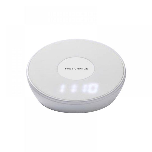 10W Wireless Charging Pad Desk Lamp Alarm Clock Night Light LED QI Charger Base | Walmart (US)