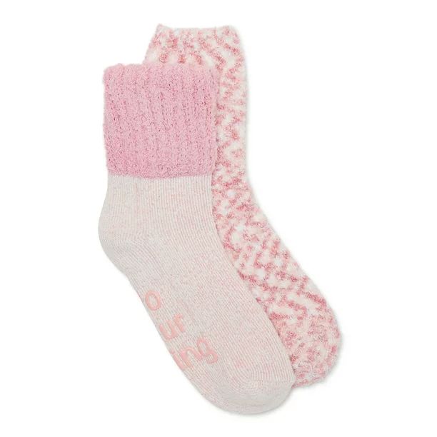 Joyspun Women's Lounge Socks, 2-Pack, Size 4-10 - Walmart.com | Walmart (US)