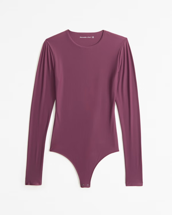 Soft Matte Seamless Long-Sleeve Crew Bodysuit | Abercrombie & Fitch (US)