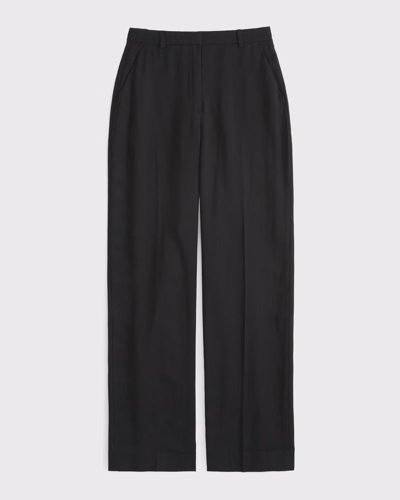 Women's Curve Love Drapey Tailored Wide Leg Pant | Women's Bottoms | Abercrombie.com | Abercrombie & Fitch (US)