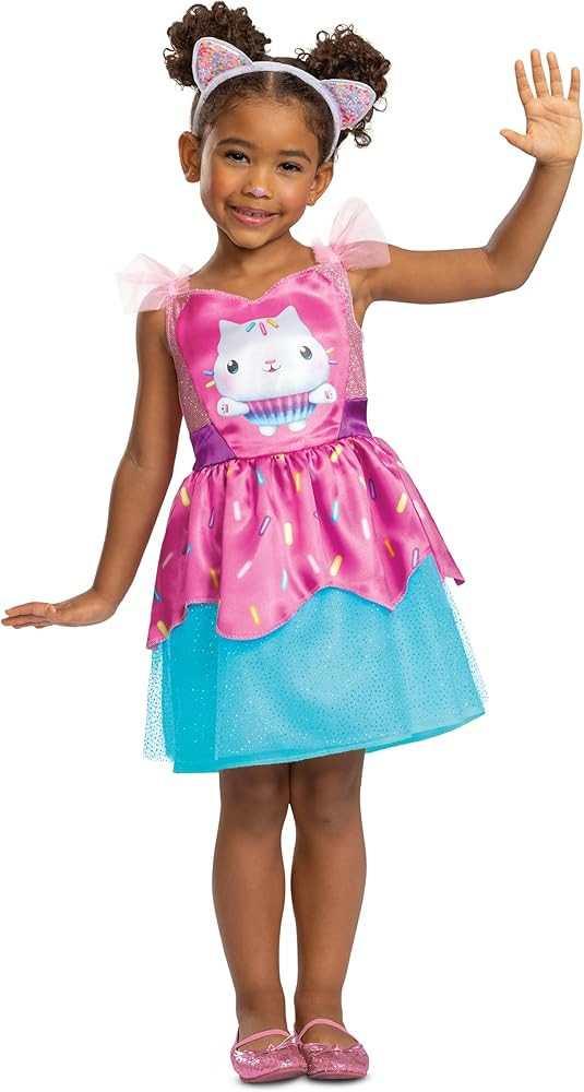 Cakey Cat Costume for Kids, Official Gabby's Dollhouse Costume and Cat Ears Headband | Amazon (US)