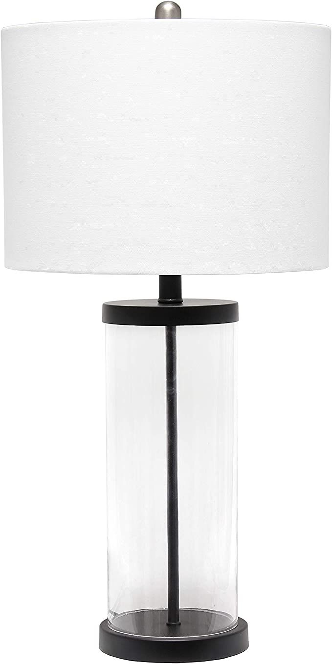 Elegant Designs LT3323-BLK Enclosed Glass Table Lamp, Black | Amazon (US)