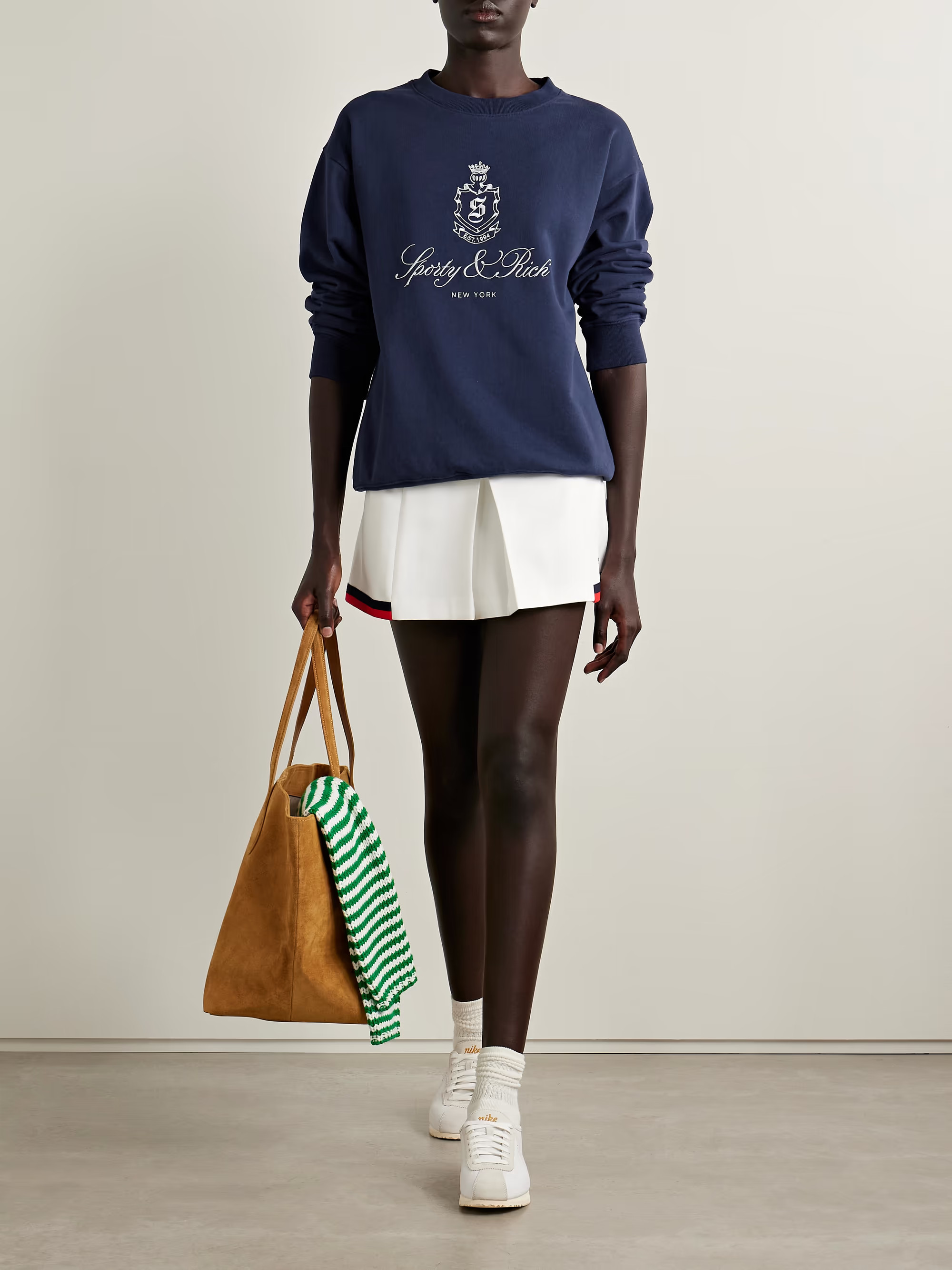 Vendome embroidered cotton-jersey sweatshirt | NET-A-PORTER (US)