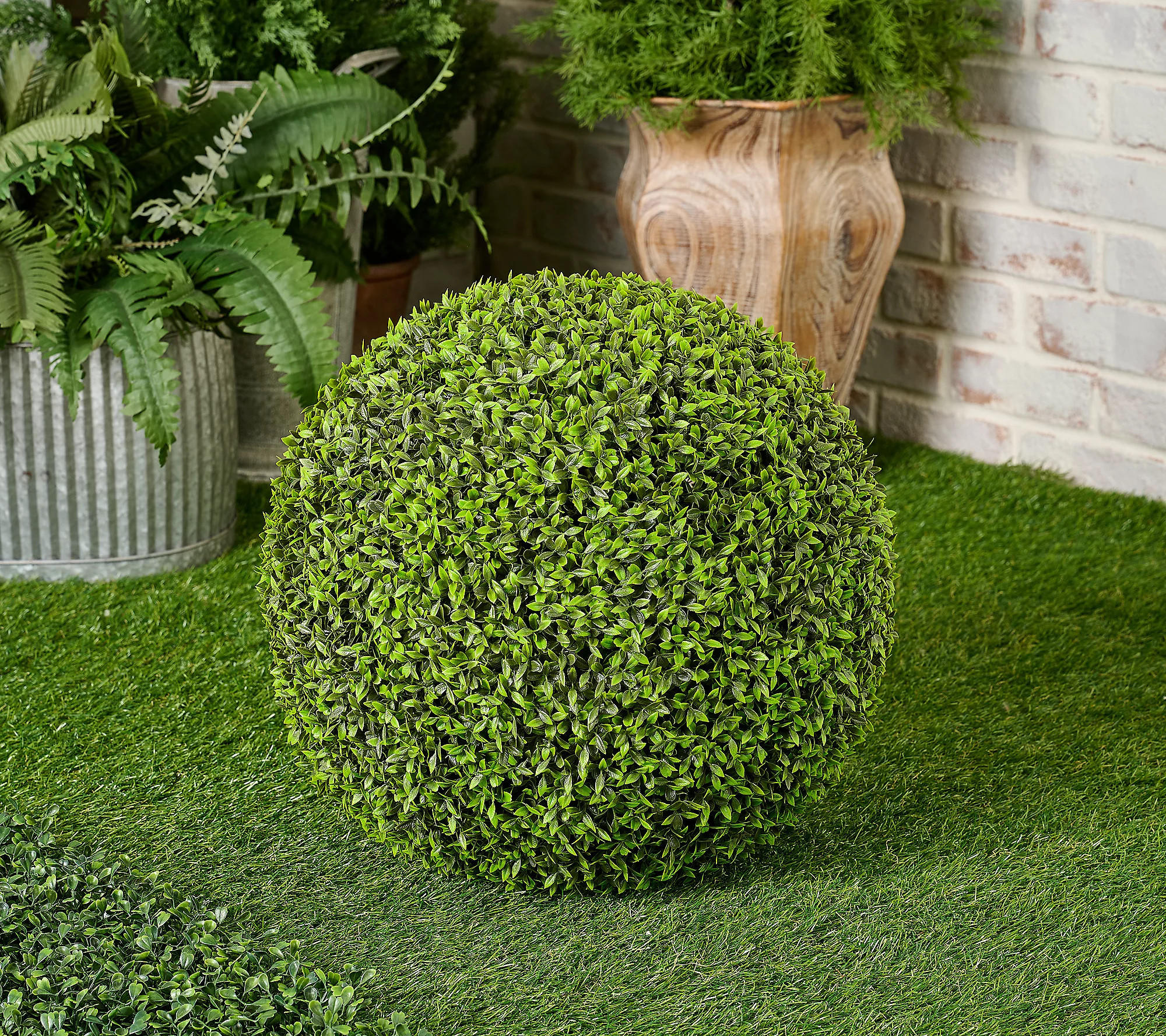 Wicker Park Indoor/Outdoor Oversized Faux Floral Sphere | QVC