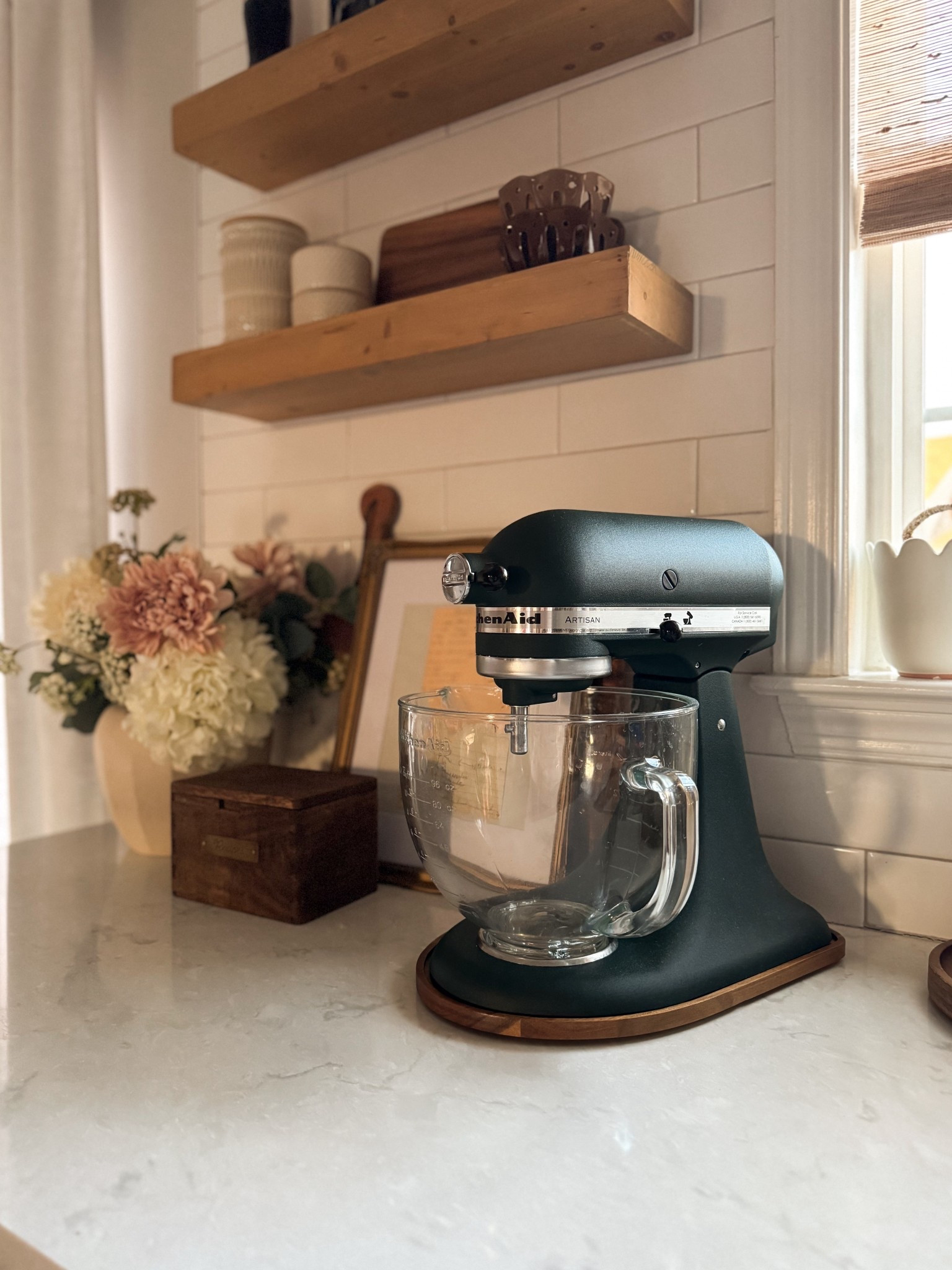 if you have a @kitchenaidusa mixer, this wood slider is life-changing! It makes it SO easy to move your Kitchen Aid, and it looks beautiful, too! 

#aclassyfashionista #homeinspiration #budgetfriendlyhome #amazonfinds #cozyhome 