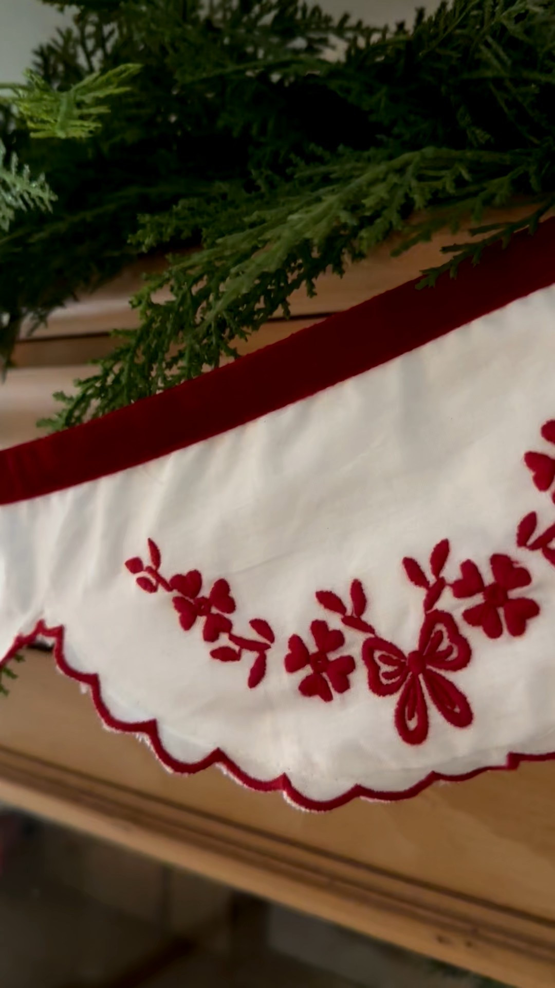 Added this beautiful embroidered garland to the top of our kitchen hutch. 

#LTKSaleAlert #LTKHome #LTKHoliday