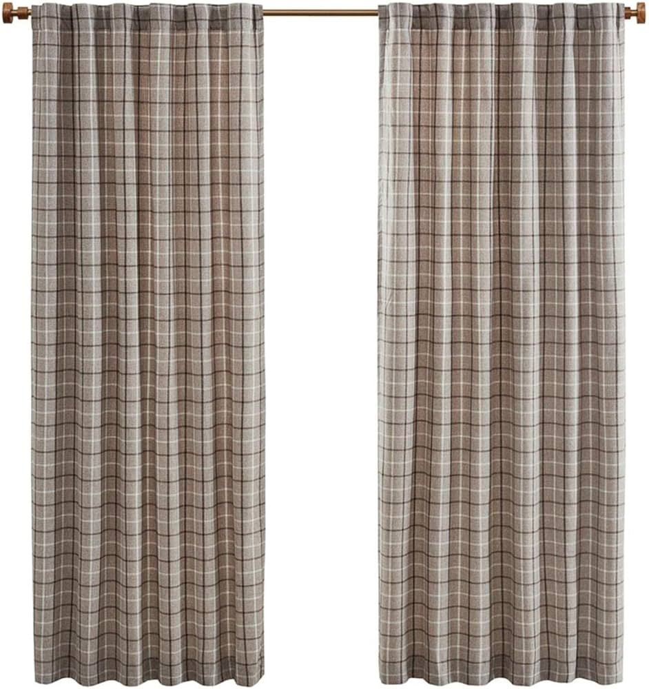 Madison Park Anaheim Cabin Plaid Curtain Window, Thermal Insulated Fleece Lining, Living Room Dec... | Amazon (CA)