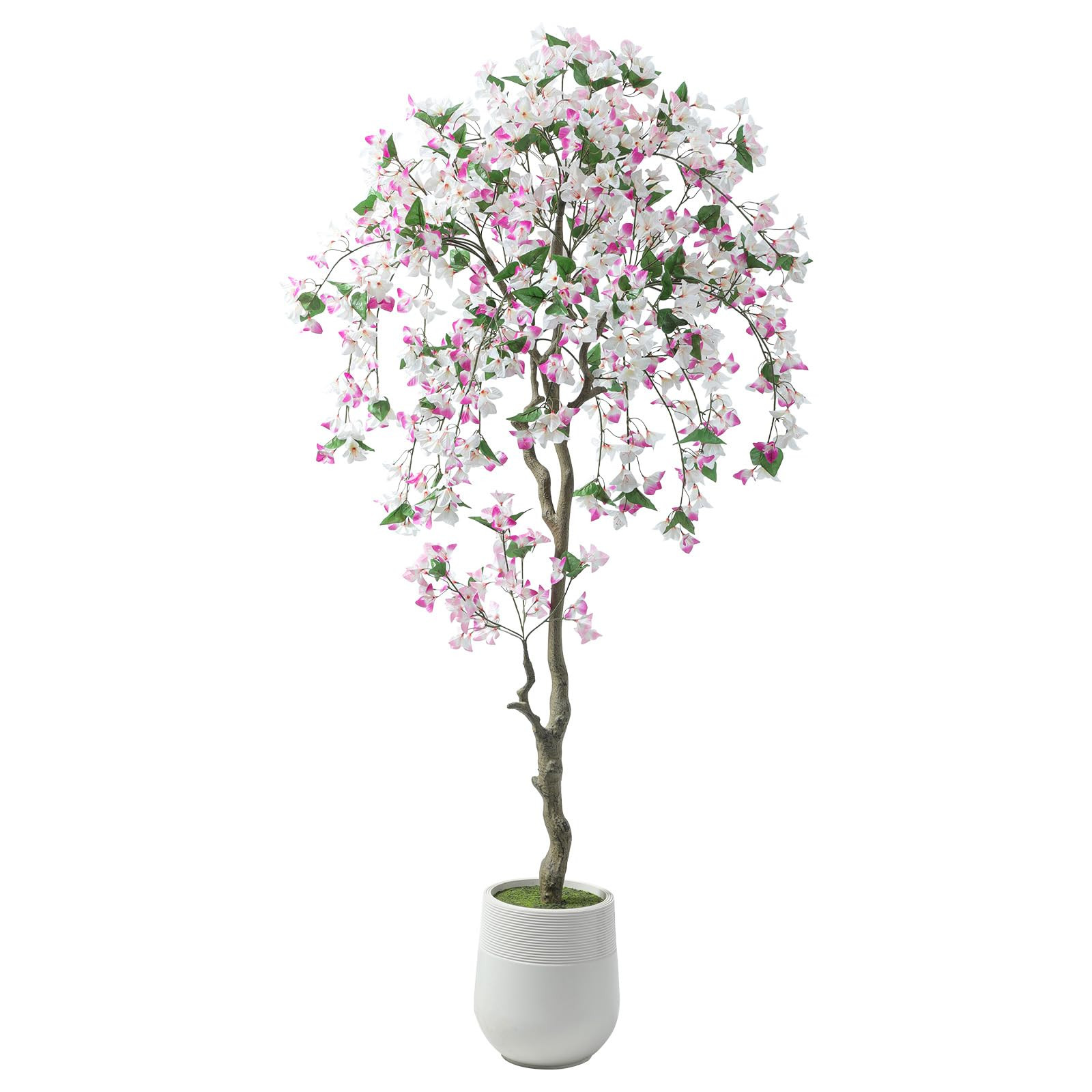 Bougainvillea Artificial Tree, 72in tall Faux Tree Indoor with Blooming Flower and Green Leaves, ... | Amazon (US)