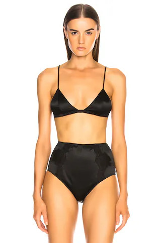 fleur du mal Luxe Bra in Black | FWRD 