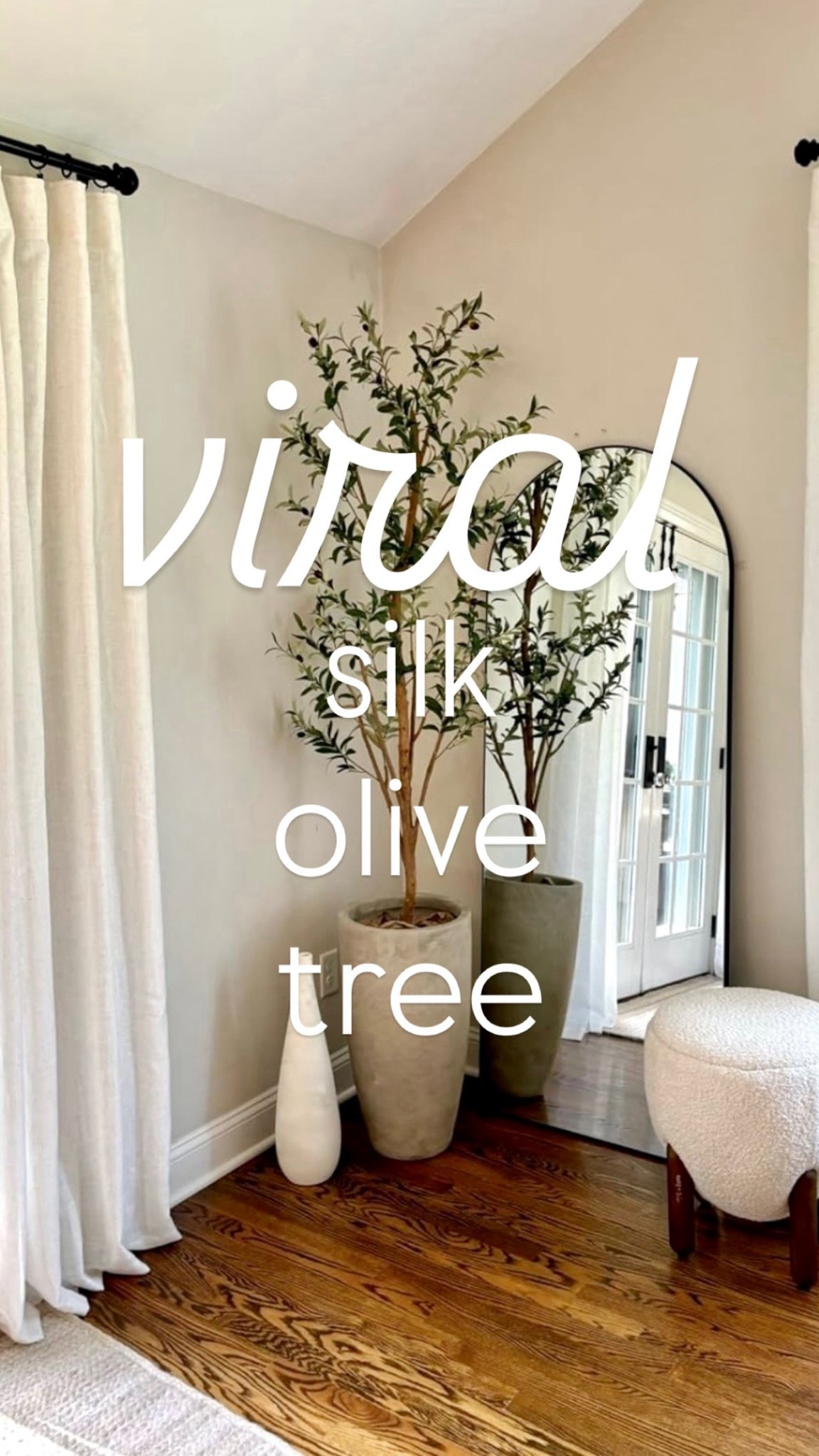 Feeling stuck on how to decorate an empty corner of your home?

Try placing a tall artificial olive tree inside an oversized concrete planter styled in front of a large floor mirror! 
This combo looks great in every corner!!

🌳 My Tree: 7FT tall
🪞 Arched Mirror: 71”x28”


.
.
interior decorating tips
spring home decor 
spring home refresh
organic modern living room 
budget-friendly realistic faux trees

#LTKHome #LTKSeasonal #LTKSaleAlert