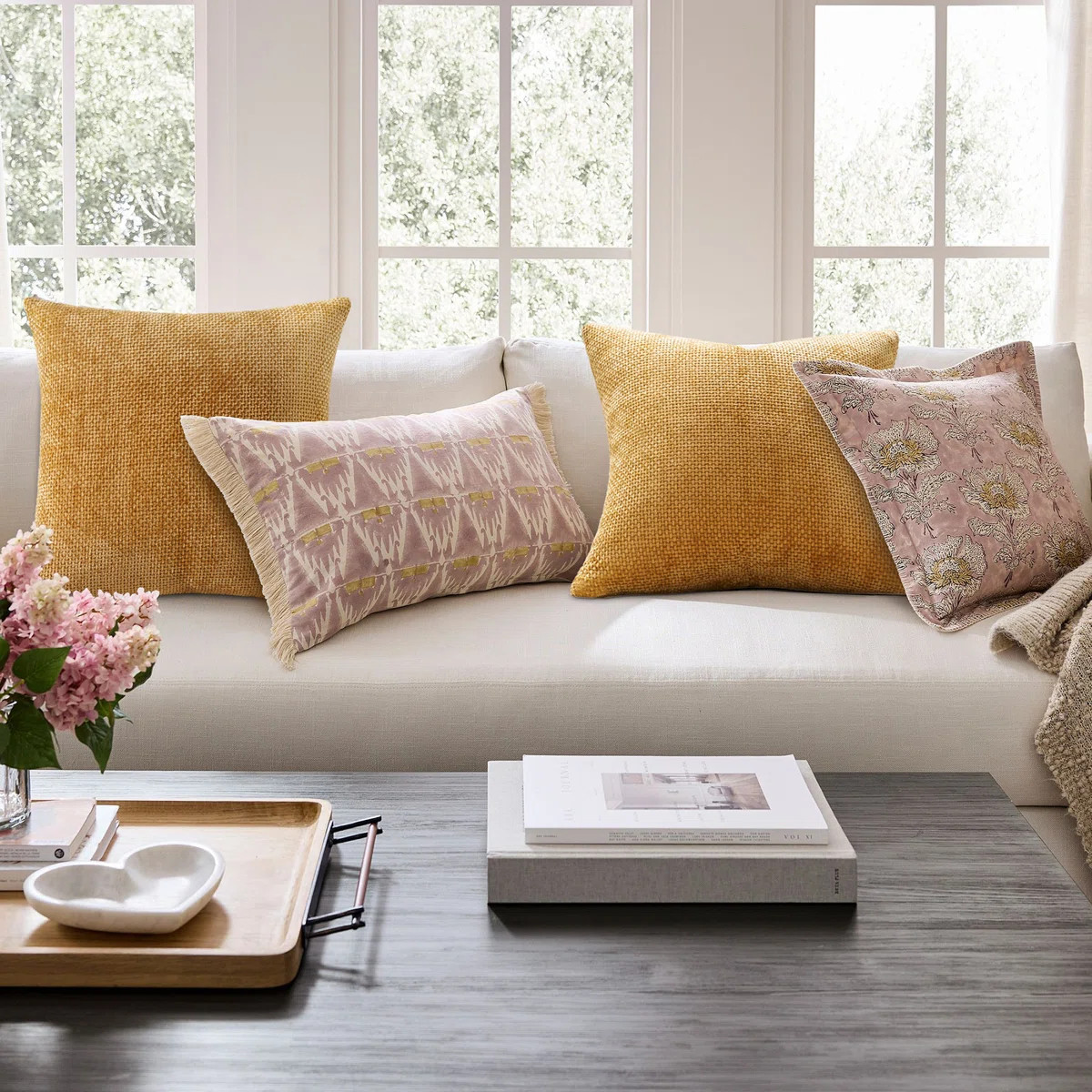 Throw Pillow Covers Soft Decorative Chenille Pillow Covers Cushion Covers Pack of 4 (Set of 4) | Wayfair North America