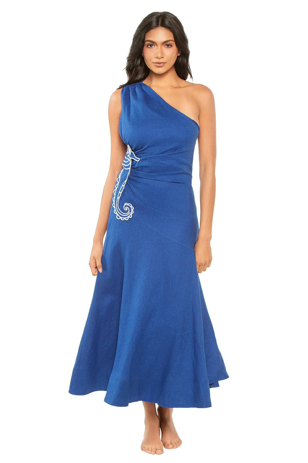 Linen One Shoulder Maxi Dress | Everything But Water