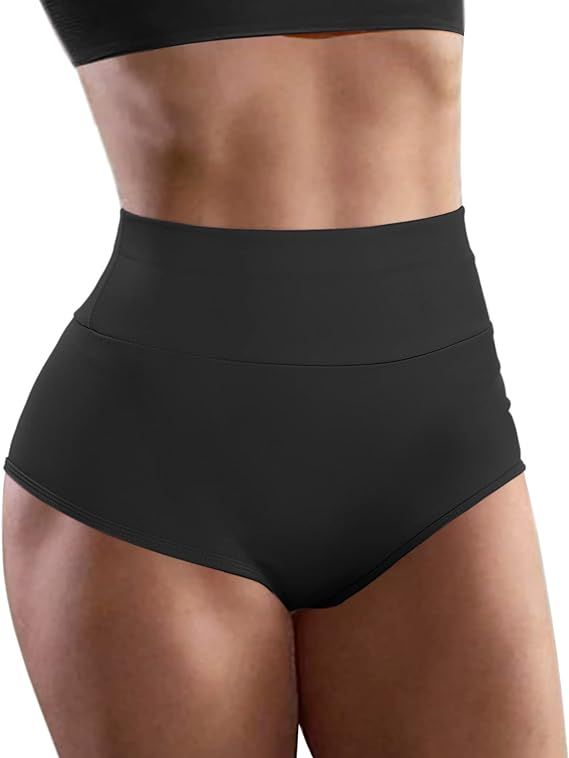 Women's High Waist Yoga Booty Shorts Workout Spandex Dance Hot Pants Butt Lifting Leggings Rave O... | Amazon (US)