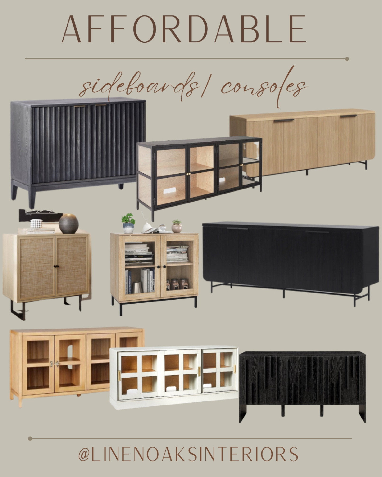 Affordable sideboards/consoles
Sideboard, console table, consoles, furniture, black sideboard, black console, wood console tables 

#LTKhome #LTKsalealert #LTKCyberWeek