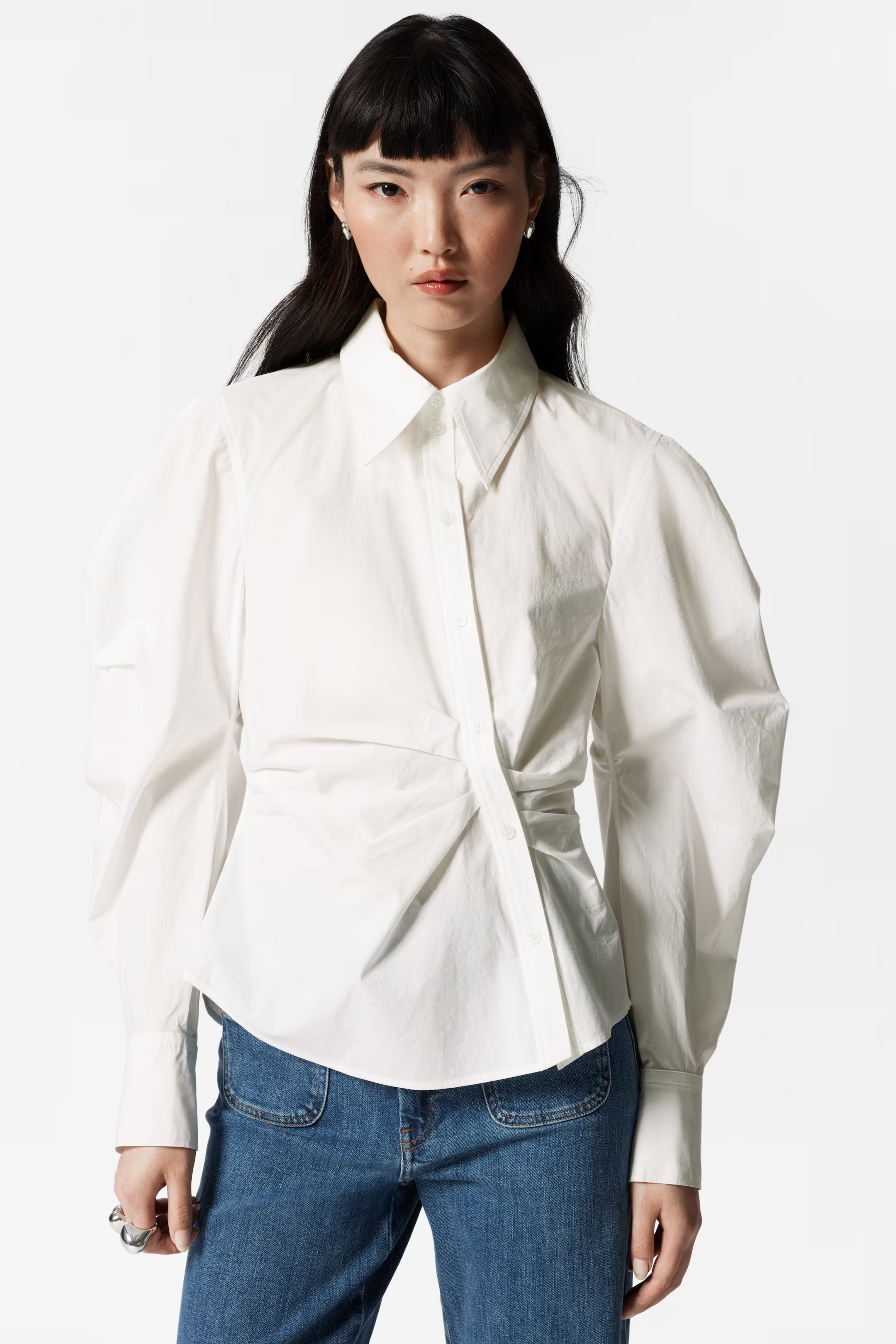 Asymmetrical Cotton Shirt | H&M (UK, MY, IN, SG, PH, TW, HK)