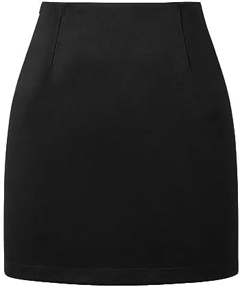 Kinghua Womens Wool Plaid Mini Skirt Fall Winter High Waisted Bodycon Pencil Skirt | Amazon (US)