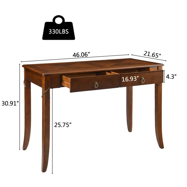LUMERA Collection Solid Wood Base Writing Desk | Wayfair North America