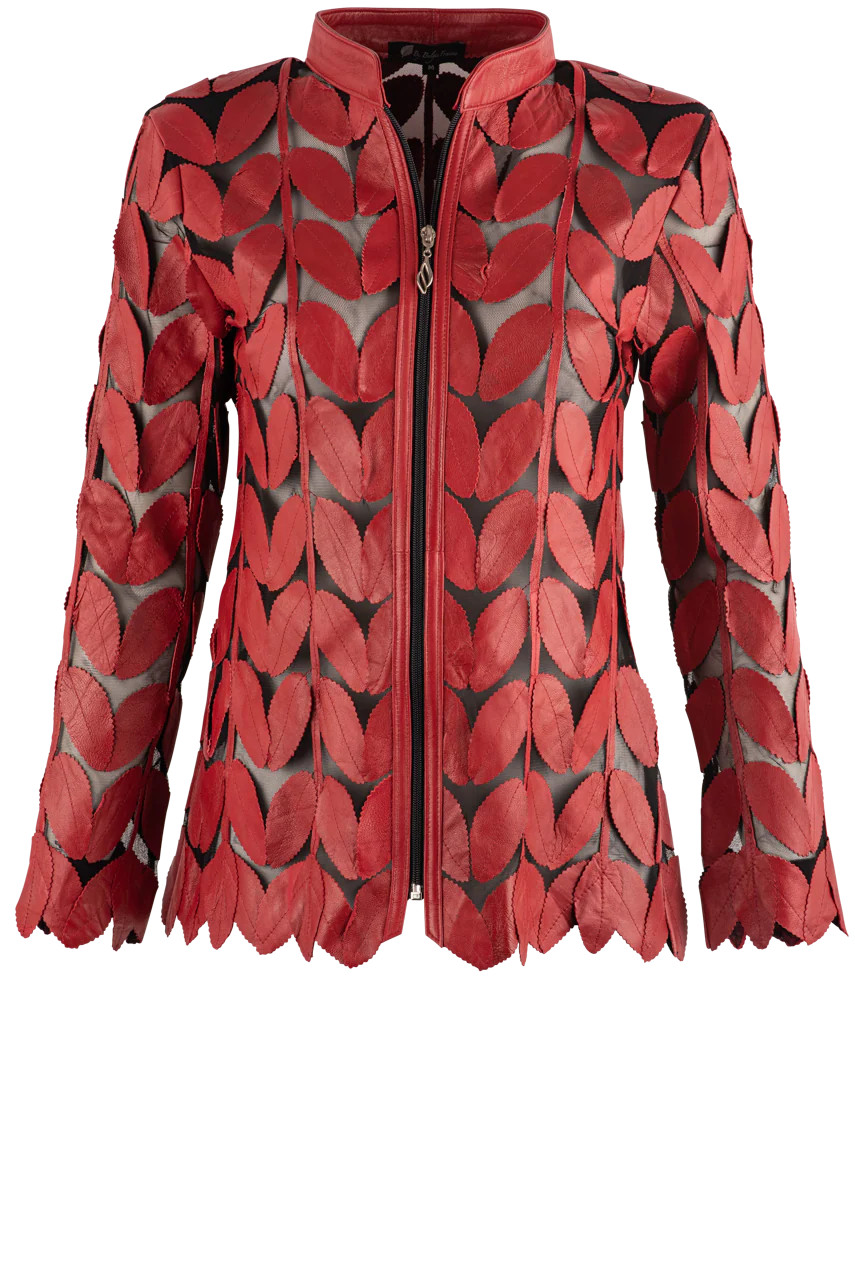Belgin Francis - Womens Leather Leaf Jacket | Pinto Ranch