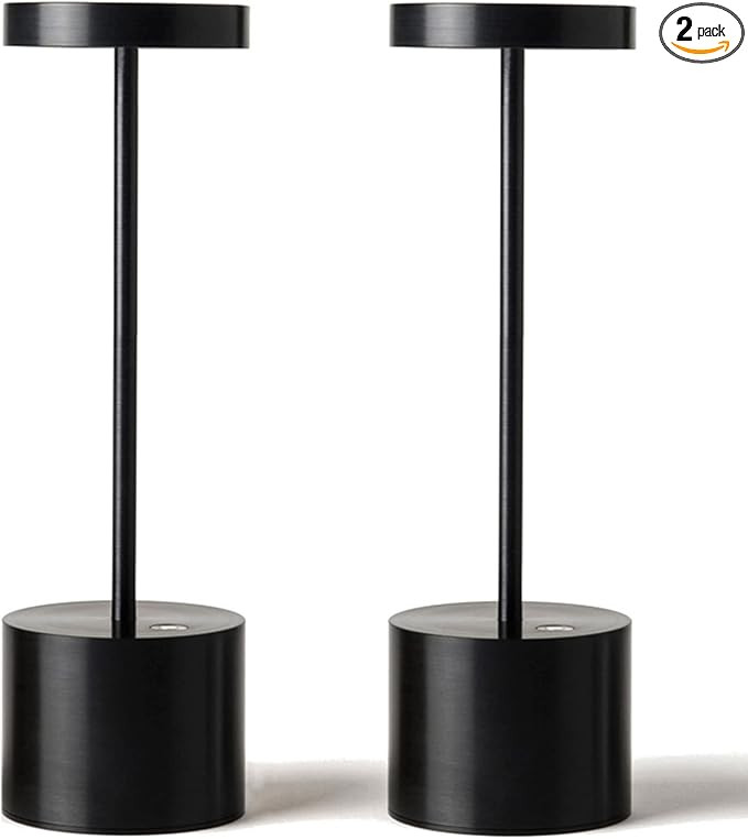 SAKRINGT 2 Pack Rechargeable Table Lamp, LED Cordless Table Lamp,5000mAh Battery Operated Portabl... | Amazon (US)
