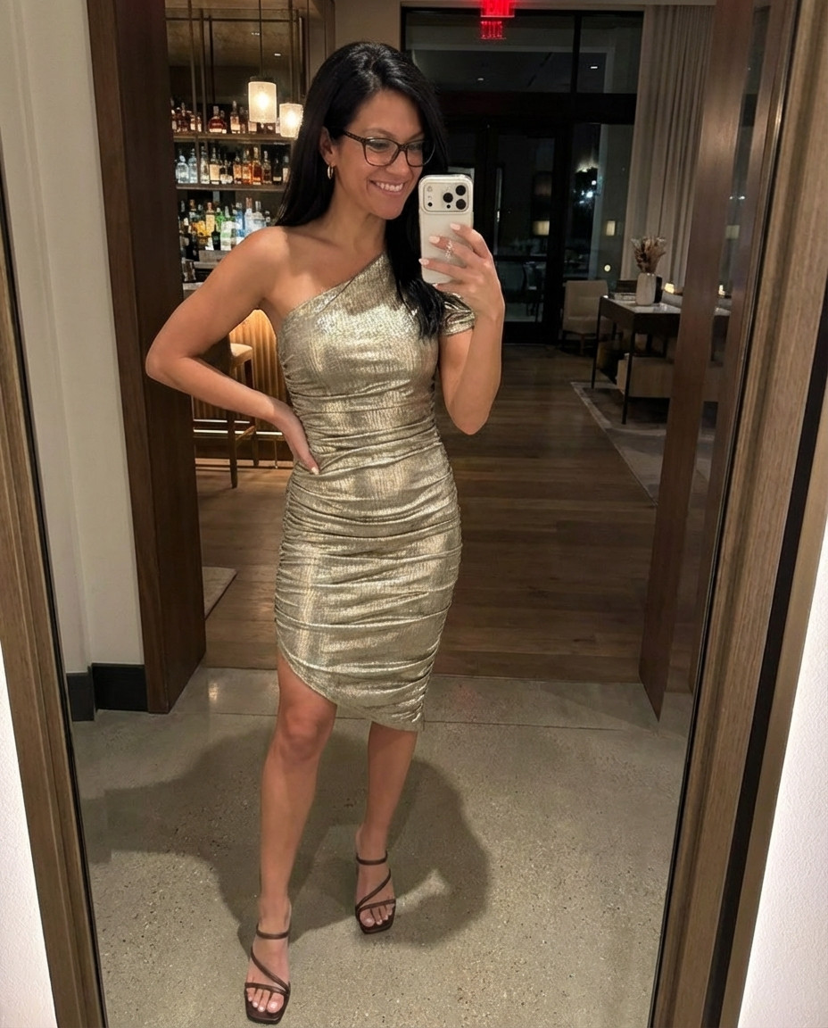 This metallic midi dress from Revolve is such a statement piece — sleek, chic, and guaranteed to turn heads.

Perfect for weddings, date nights, cocktail parties, or special events when you want to stand out without trying too hard.

#RevolveStyle #MetallicDress #MidiDress #WeddingGuestDres

#LTKWedding #LTKPetite