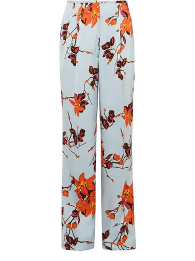 Etro - Floral-print Satin Wide-leg Pants - Orange | NET-A-PORTER (UK & EU)