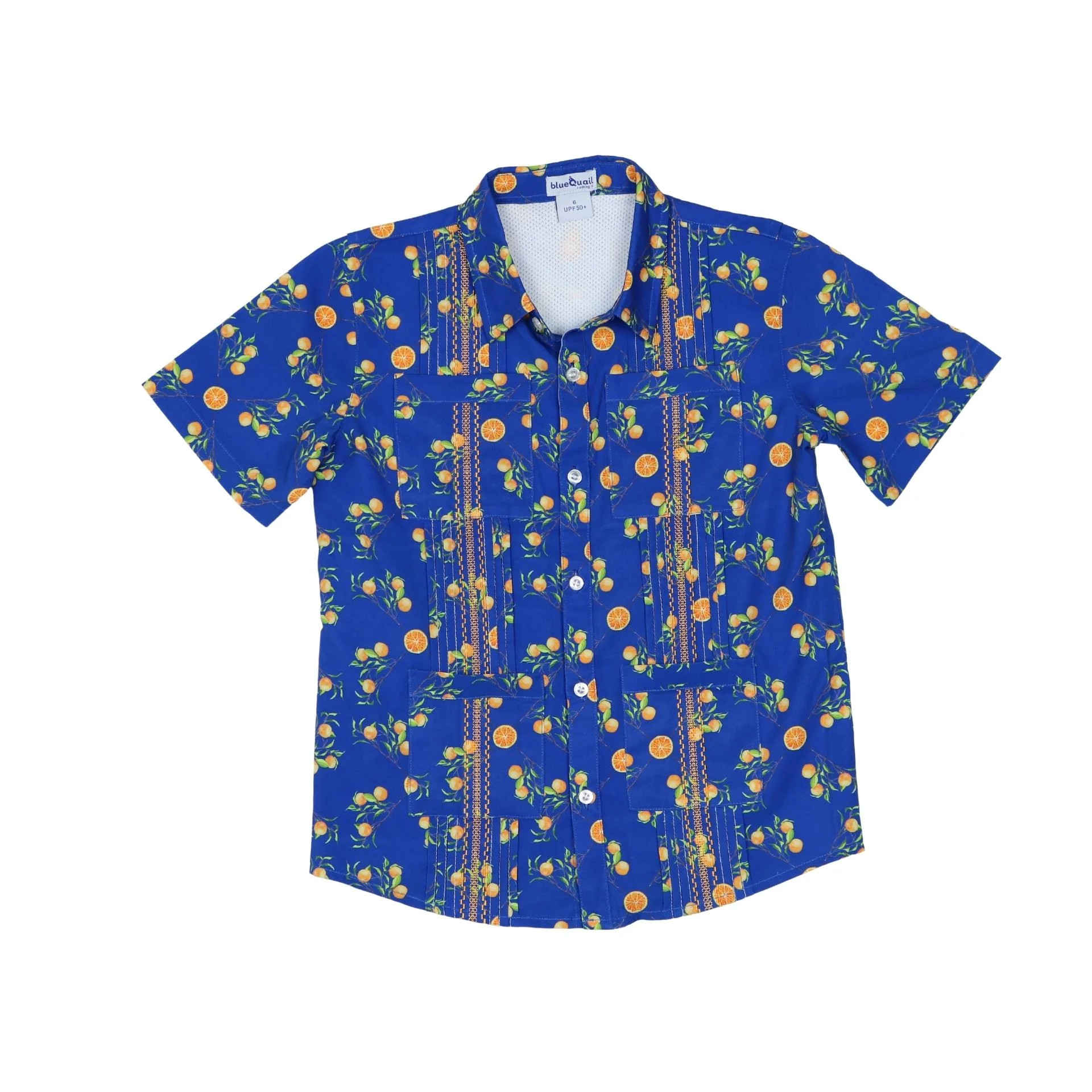 Citrus Lattice Short Sleeve Shirt - Guayabera Collection | BlueQuail Clothing Co. | BlueQuail Clothing Co.