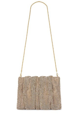 Loeffler Randall Crystal Gathered Flat Clutch in Gold from Revolve.com | Revolve Clothing (Global)