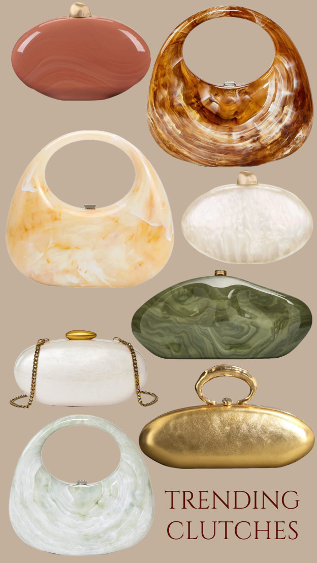 Let your clutch be the star of the show! Rounded up some trending clutches for you! 
..................... 
VIRAL TARGET BAG Evening bag wedding purse clutch acrylic clutch cult Gaia dupe revolve dupe Nordstrom dupe target clutch target purse plastic purse with handle wedding bag green bag green purse marble clutch marble bag marble purse target fashion target new arrivals viral bag viral purse statement bag statement purse handbag small purse tiny purse tiny bag 

#LTKFindsUnder50 #LTKootd #LTKWedding
 

#LTKWedding #LTKFindsUnder50 #LTKFindsUnder100