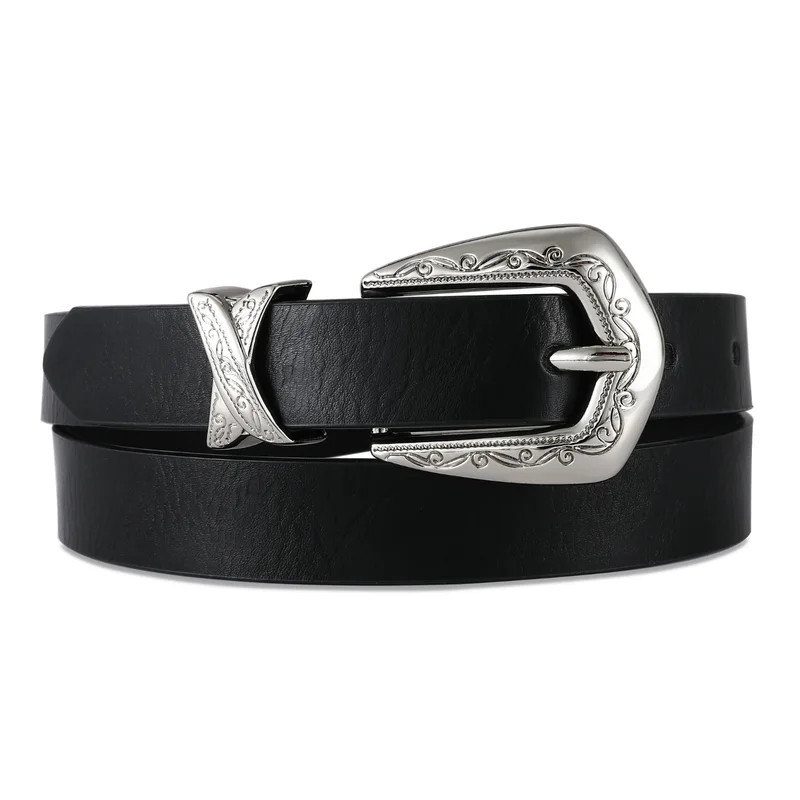 RISANTRY Western Belt for Women Dresses, Ladies Cowgirl Skinny Country Belt for Pants Jeans, Wome... | Walmart (US)