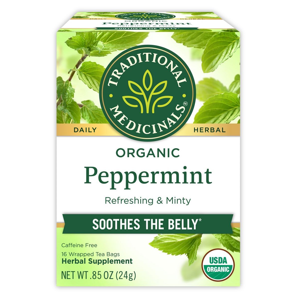 Traditional Medicinals Organic Peppermint Herbal Tea - 16ct | Target