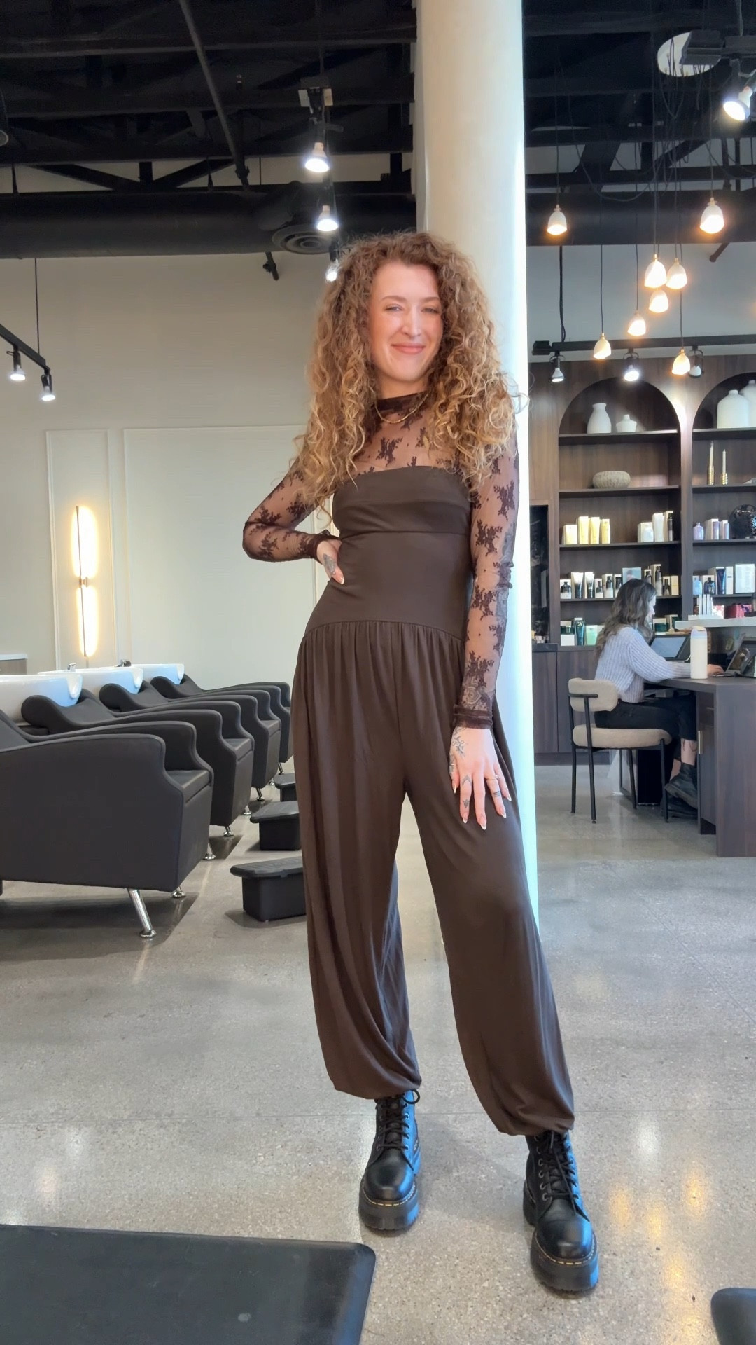 Brown jumpsuit with lace top and dr martens

#LTKShoeCrush #LTKFestival #LTKSeasonal