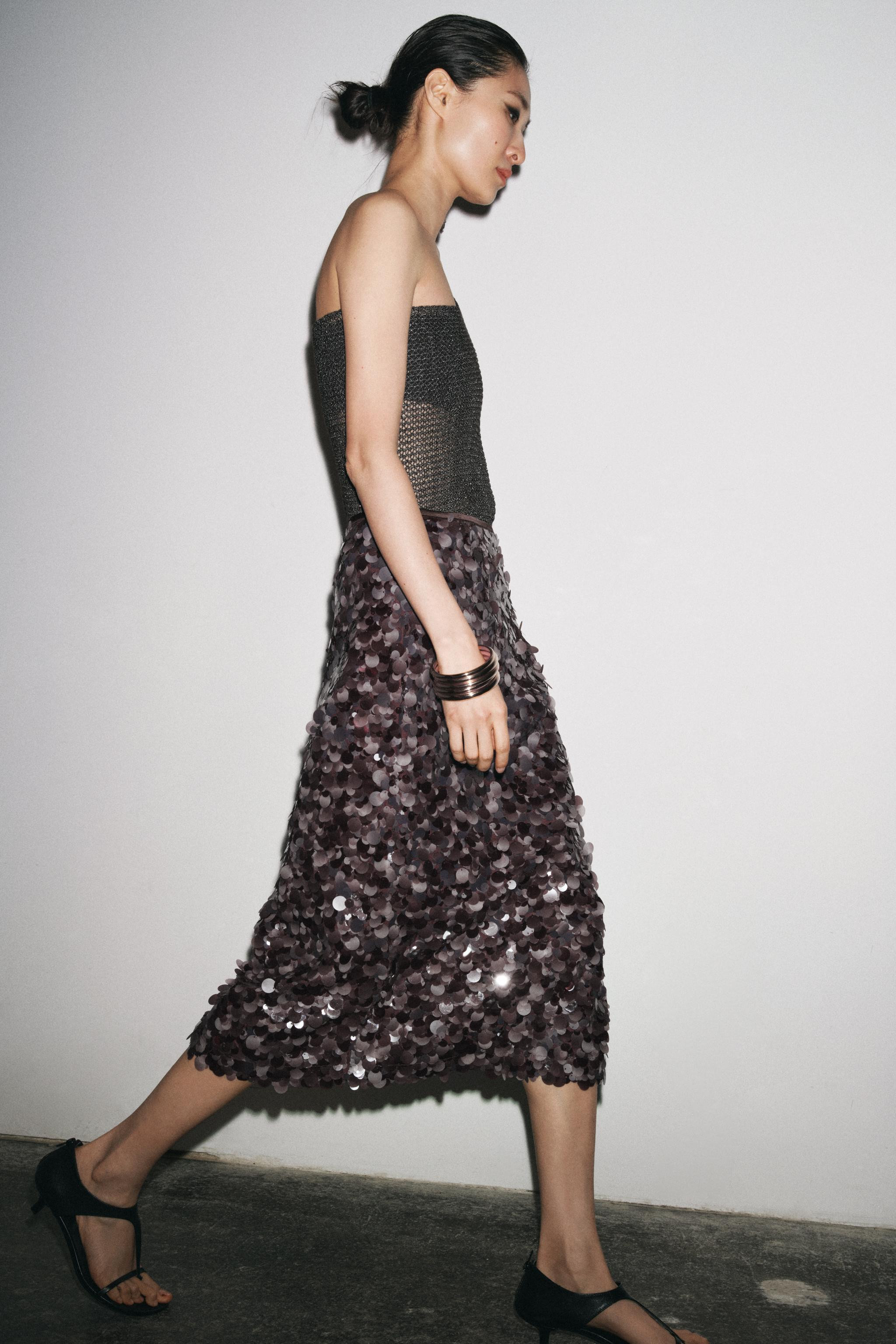 SEQUIN MIDI SKIRT | Zara US