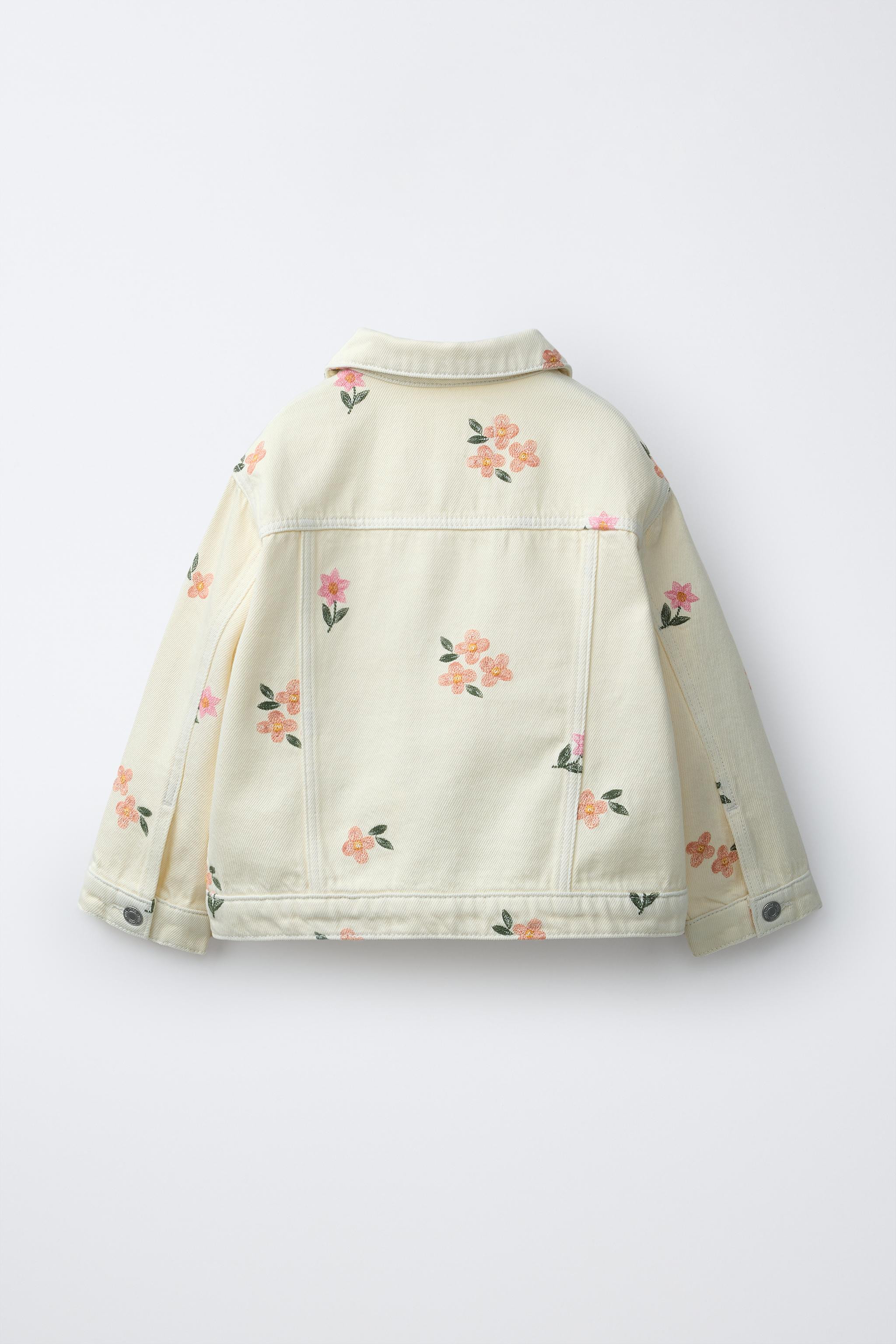 TWILL JACKET WITH EMBROIDERED FLOWERS | Zara UK