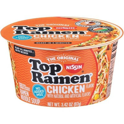 Nissin Top Ramen Chicken Noodle Soup Bowl - 3.42oz | Target
