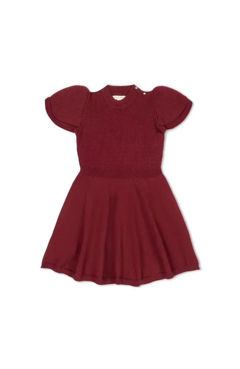 Hope & Henry Girls' Organic Flutter Sleeve Sweater Dress, Toddler | Nordstrom | Nordstrom