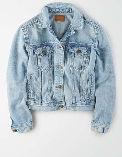 AE Light Wash Denim Jacket | American Eagle Outfitters (US & CA)